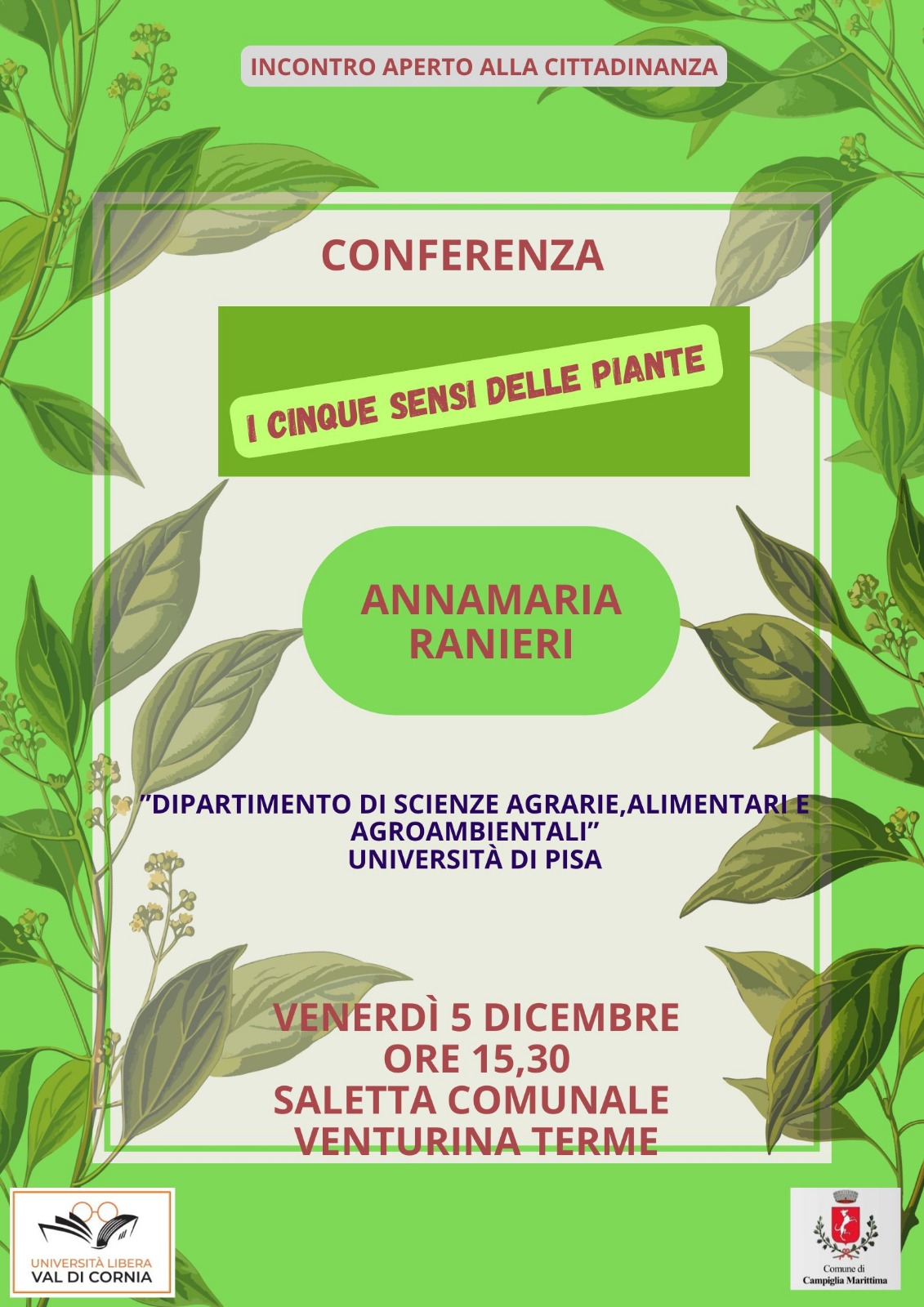 I cinque sensi delle piante