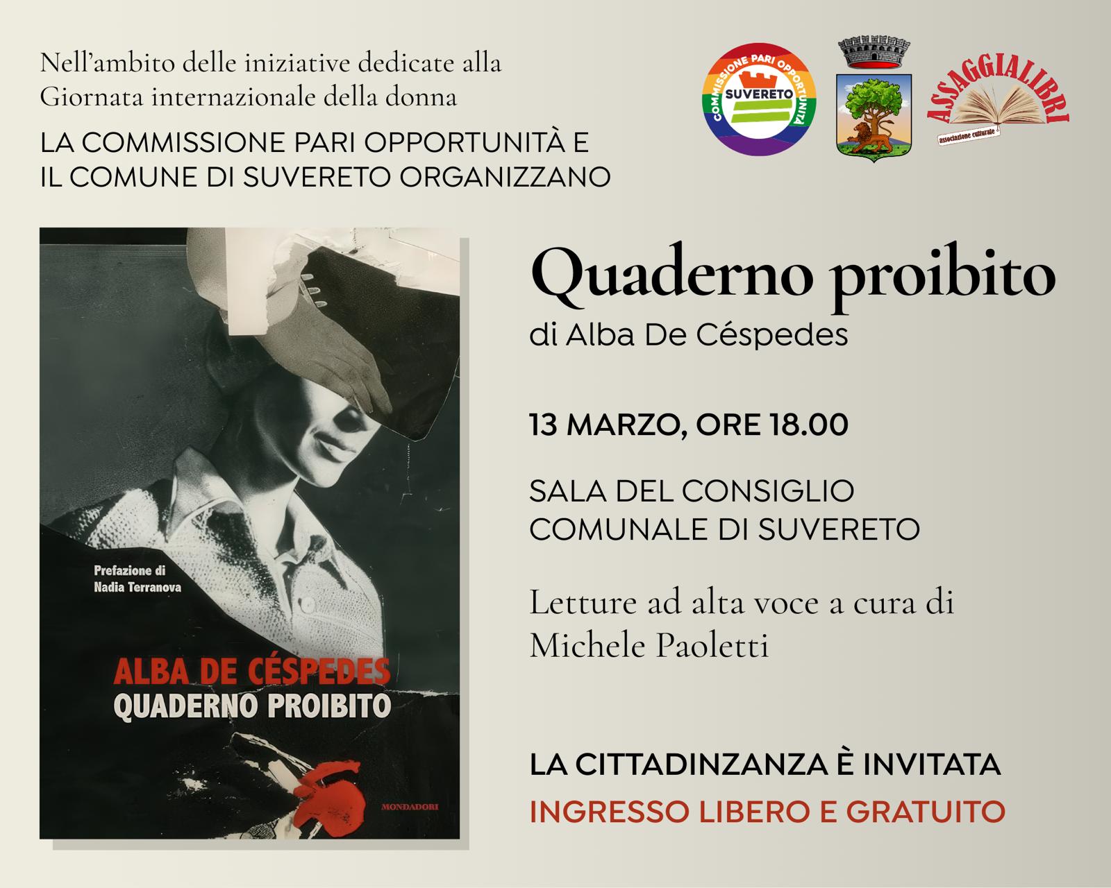 Quaderno proibito di Alba De Céspedes – Presentazione